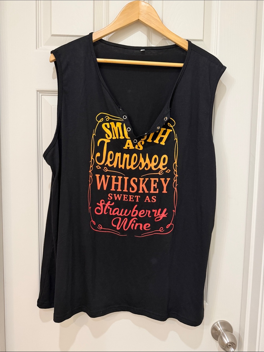 Black Tennessee Whiskey Graphic Sleeveless Top